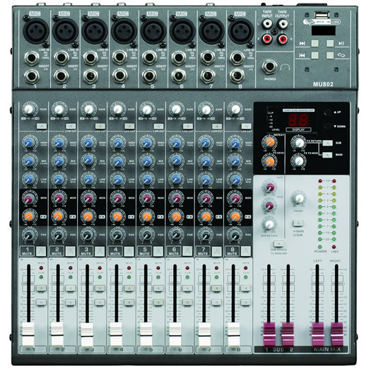 MU802 8路帶效果調音臺