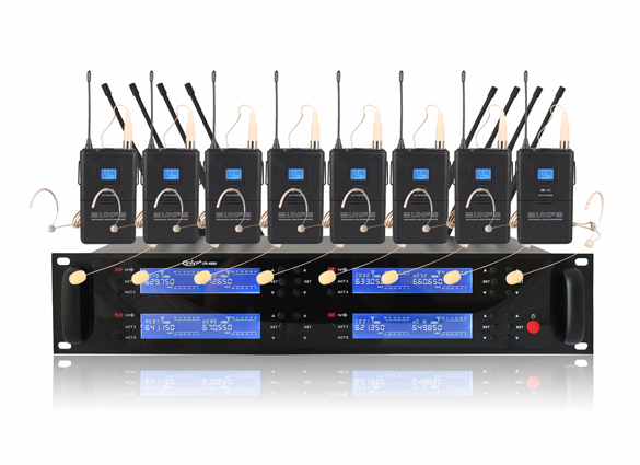 UR-4880 一拖八頭戴領夾話筒